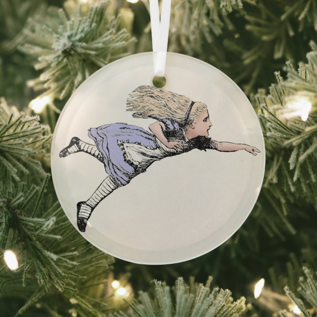 Flying Alice in Wonderland Looking Glass Ornament (Insitu)