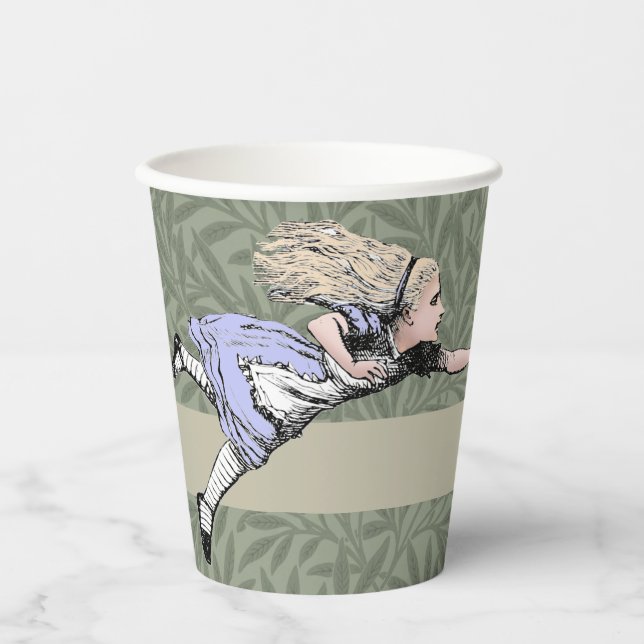 Flying Alice in Wonderland Looking Glass Paper Cups (Front)