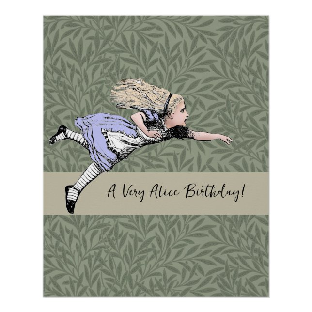 Flying Alice in Wonderland Looking Glass Poster (Front)