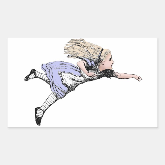 Flying Alice in Wonderland Looking Glass Sticker (Front)