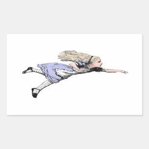 Flying Alice in Wonderland Looking Glass Sticker