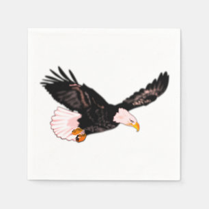 Flying American Bald Eagle Napkins