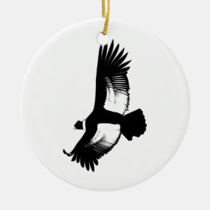 Flying Andean Condor Ceramic Ornament