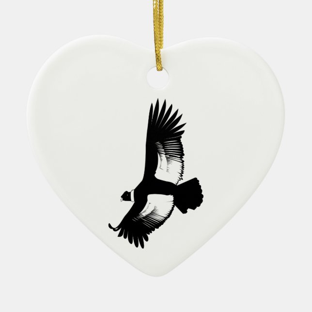 Flying Andean Condor Ceramic Ornament (Front)