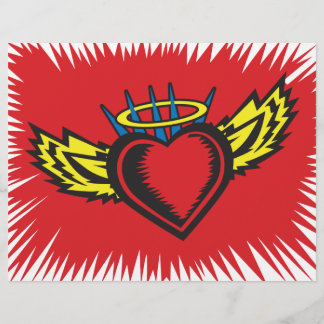 Flying Angel Heart Tattoo