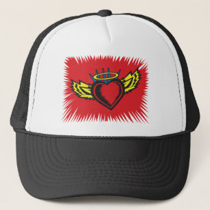 Flying Angel Heart Tattoo Trucker Hat