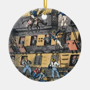 Flying Artillery or A Horse Marine (colour engravi Ceramic Ornament