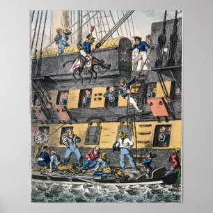 Flying Artillery or A Horse Marine (colour engravi Poster