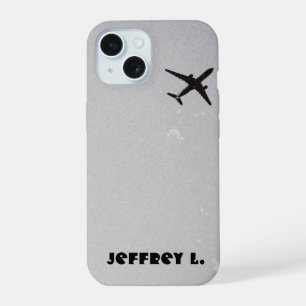 Flying Away   High Altitude Airplane Personalized iPhone 15 Case