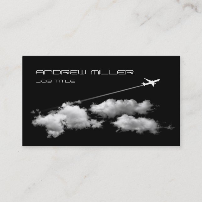 Flying Away/Jet Airplane/Pilot Travel Agent Business Card (Front)