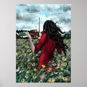 Flying Away Summer Sonata Poster Print - Painting