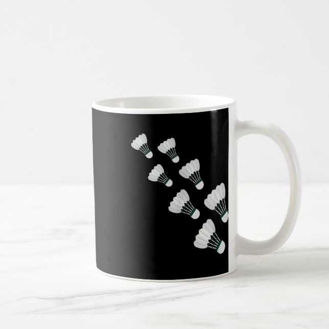 Flying Badminton Shuttles  Coffee Mug (Right)