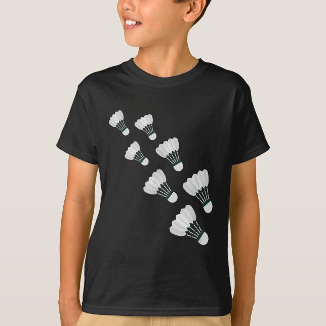 Flying Badminton Shuttles  T-Shirt (Front)