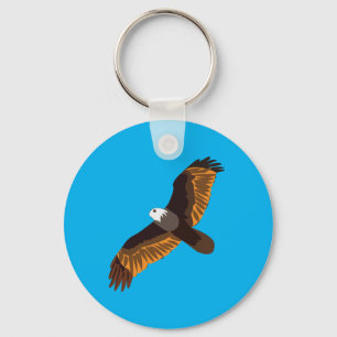 Flying Bald Eagle Bird       Keychain