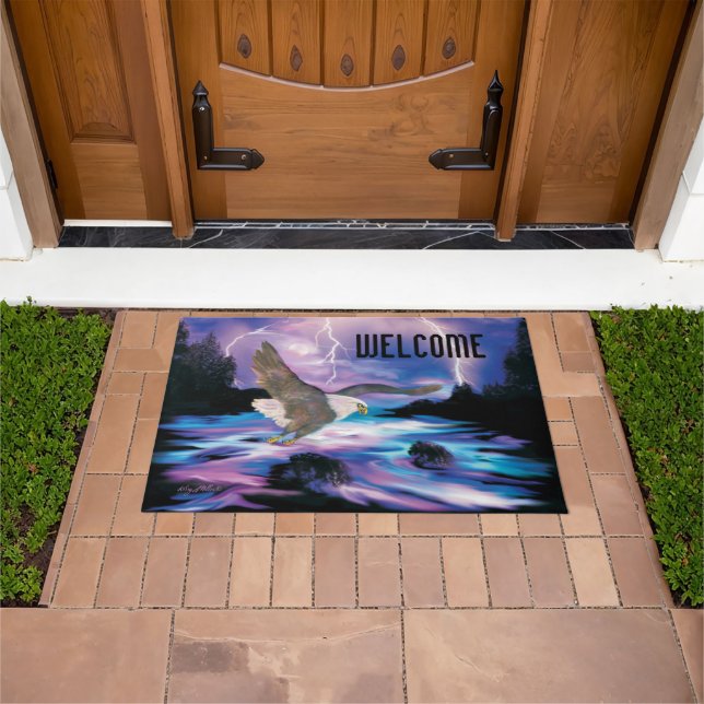Flying Bald Eagle Doormat (Outdoor)
