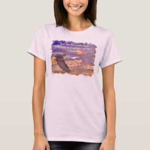 Flying Bald Eagle & Rumi's Poem on Living T-Shirt