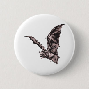 Flying Bat 2 Inch Round Button