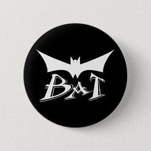 Flying bat 2 inch round button