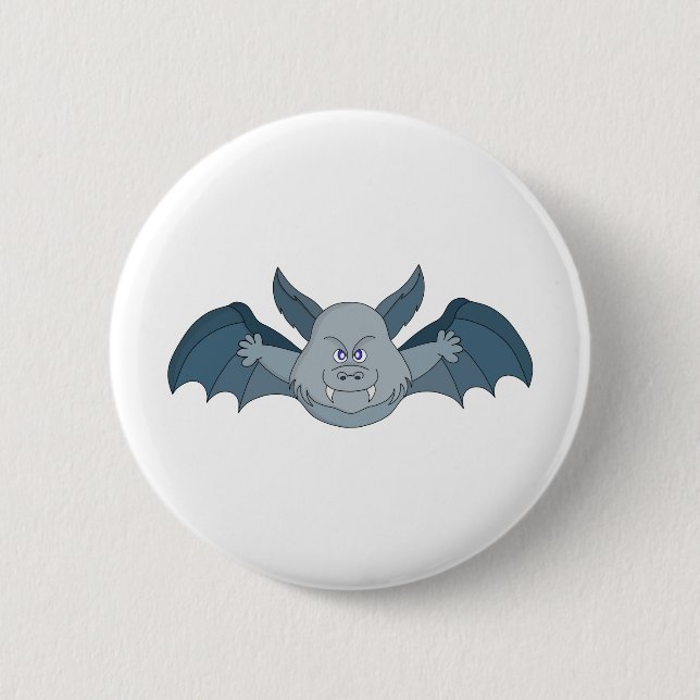 Flying Bat 2 Inch Round Button (Front)