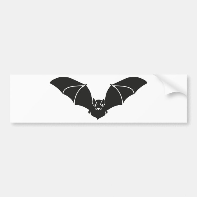 Flying bat bumper sticker (Front)