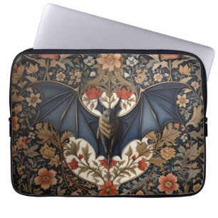 Flying Bat - Modern William Morris Floral Laptop Sleeve