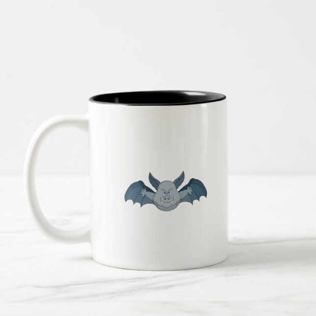 Flying Bat Two-Tone Coffee Mug (Left)
