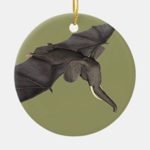 Flying Batphant Ceramic Ornament