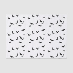 Flying Bats Black & White Gift Wrap Tissue Paper