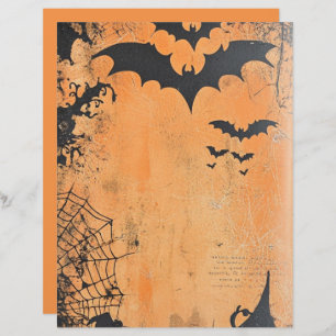 Flying Bats Halloween Scrapbook Paper
