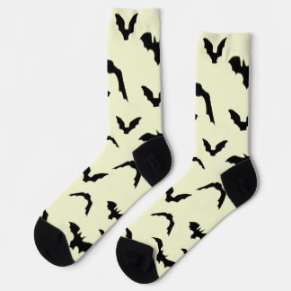 Flying Bats on Yellow Socks