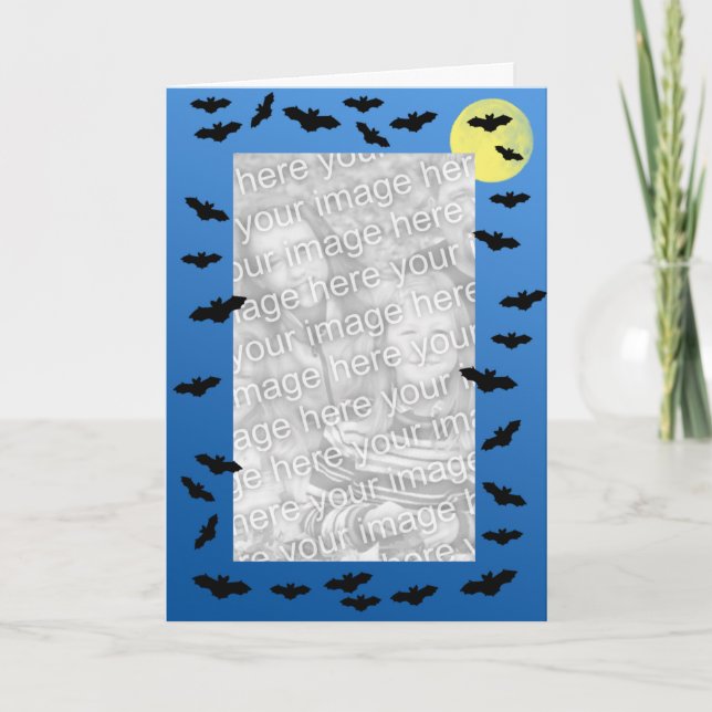 Flying Bats Photo Greeting Card (Front)