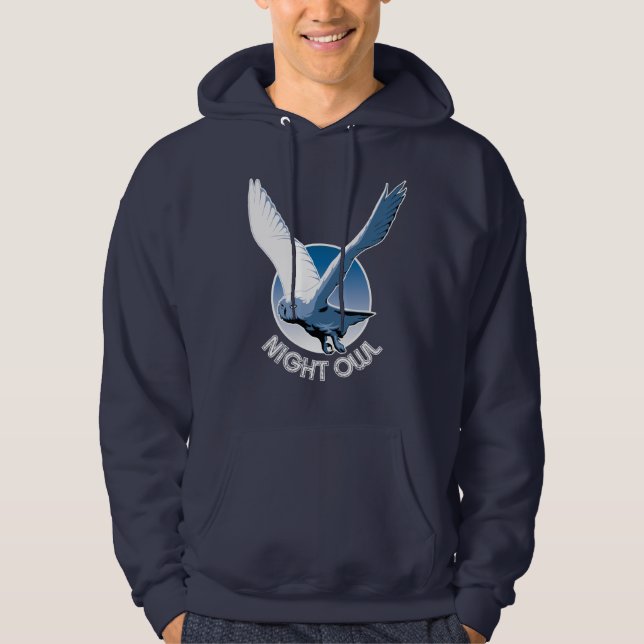 Flying Bird Illustration - Night Owl Hoodie (Front)