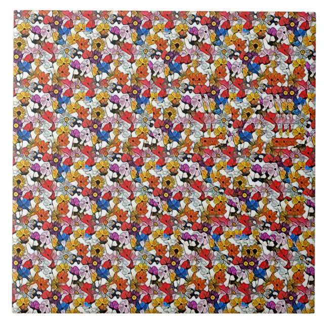 FLYING BIRD STEREOGRAM 4.25x4.25, 6x6 inches  Tile (Front)