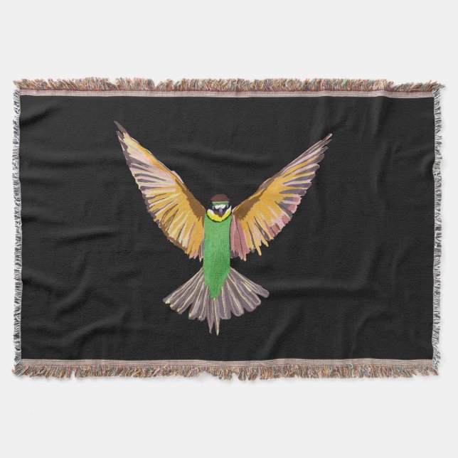 Flying Bird Throw Blanket (Front)