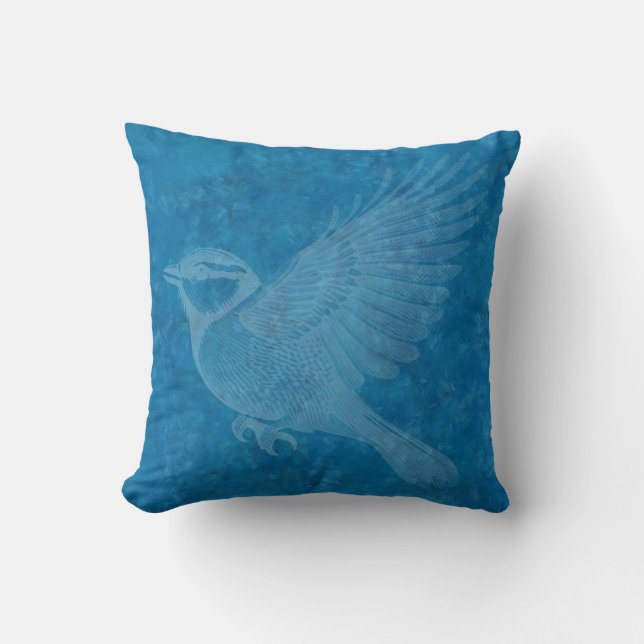 Flying Bird Throw Pillow (Front)