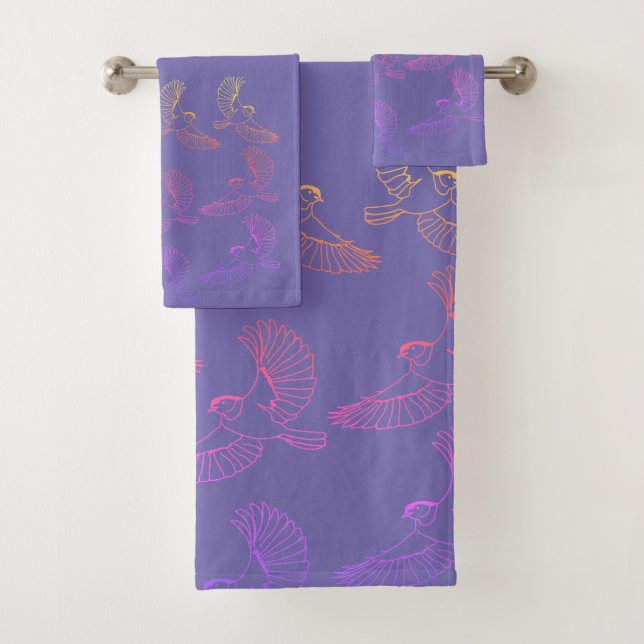 Flying Birds  Bath Towel Set (Insitu)