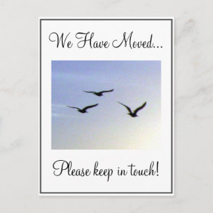 Flying Birds Change of Address Postcard