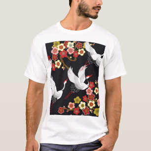 Flying Birds: Crane Heron Japanese. T-Shirt