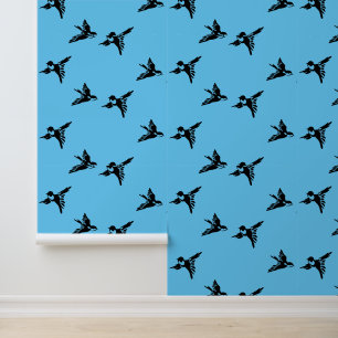 Flying Birds Silhouettes Design  Wallpaper
