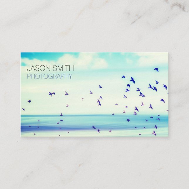 Flying Birds | Wildlife Photographer Business Card (Front)