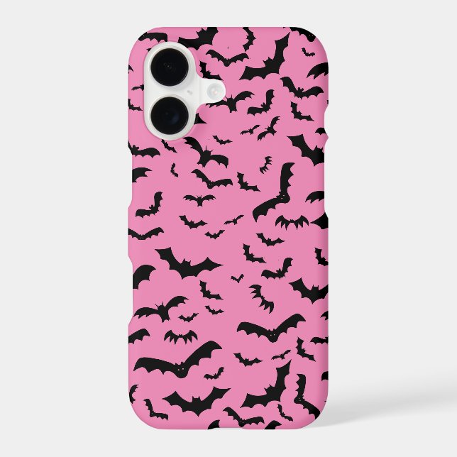 Flying Black Bats Pattern Pink (Back)