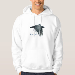 Flying Black Crow Gear Wildlife Art Sweat - shirt
