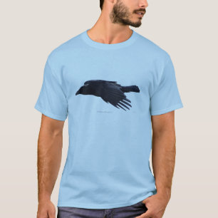 Flying Black Raven Birdlover's T-Shirt
