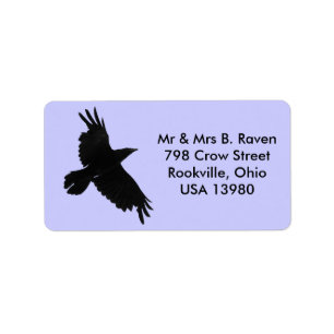Flying Black Raven Labels