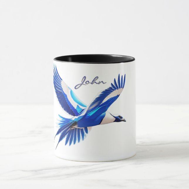 Flying Blue Bird Mug (Center)