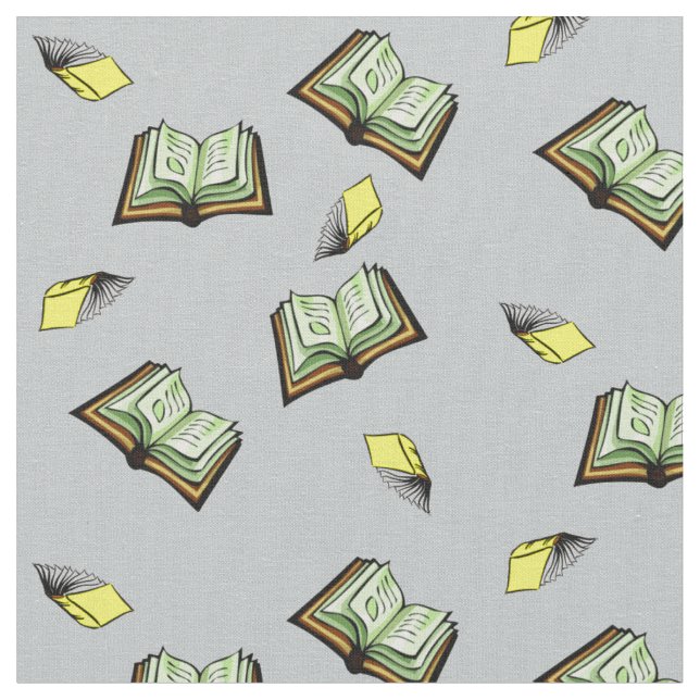 Flying Books! Fabric (Close Up)