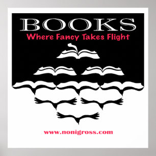 Flying Books Poster