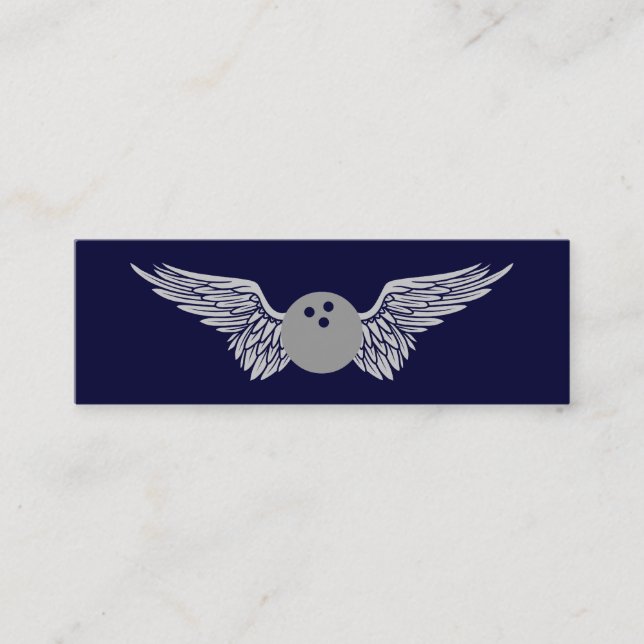 flying bowling ball mini business card (Front)