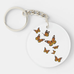 Flying Butterflies - Butterfly Lover Gardener Ento Keychain