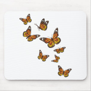 Flying Butterflies - Butterfly Lover Gardener Ento Mouse Pad